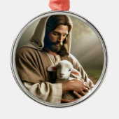ORNEMENT EN MÉTAL JESUS WITH LAMB CHRISTMAS ORNAMENT (Devant)