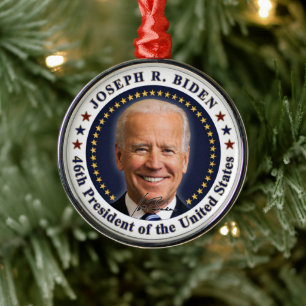 Ornement En Métal Joe Biden Président Jour d'inauguration Souvenir