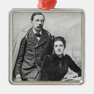 Ornement En Métal John Addington Symonds et sa fille, 1891