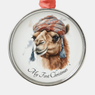 Ornement En Métal Joie de Noël du désert, personnalisé