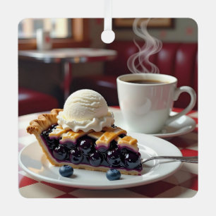 Ornement En Métal Joli Blueberry personnalisé à la tarte Noël
