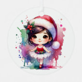 Ornement En Métal Jolie petite Ballerina Noël personnalisé (Recto)