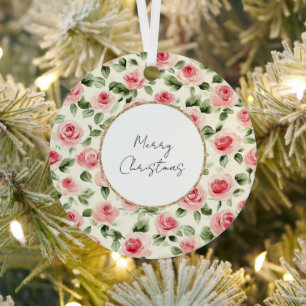 Ornement En Métal Jolie rose Roses Noël