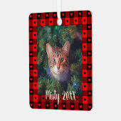 Ornement En Métal Jolis cœurs à carreaux buffle personnalisés pour c (Avant gauche)