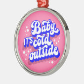 Ornement En Métal Jouer bébé, c’est froid en hiver (Gauche)