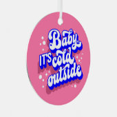 Ornement En Métal Jouer bébé, c’est froid en hiver (Avant droite)