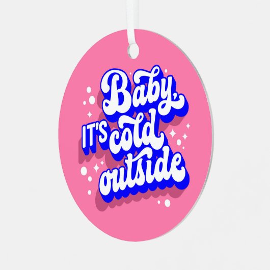 Ornement En Métal Jouer bébé, c’est froid en hiver (Avant gauche)