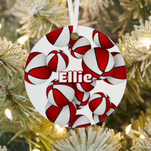Ornement En Métal joueur de basket garde les enfants couleurs de l'é