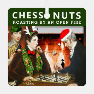 Ornement En Métal Joueur d'échecs cadeau de vacances