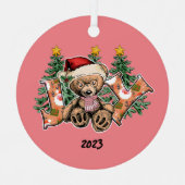 Ornement En Métal Joy Bear Noël (Recto)