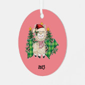 Ornement En Métal Joy Llama Christmas (Avant gauche)