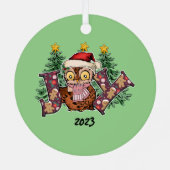 Ornement En Métal Joy Owl Noël (Verso)