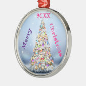 Ornement En Métal Joyeuse famille de Noël et première (Gauche)