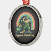 Ornement En Métal Joyeuse St Patrick journée drôle Leprechaun (Gauche)