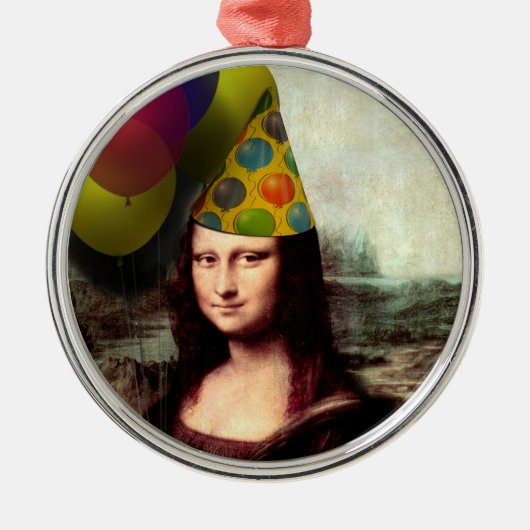 Ornement En Métal Joyeux anniversaire Mona Lisa (Devant)