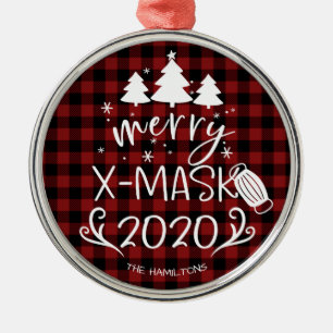 Ornement En Métal Joyeux ChristMasque Drôle 2020 Covid Pandémie
