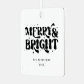 Ornement En Métal Joyeux et lumineux Noël rétro (Avant gauche)