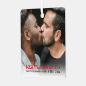 Ornement En Métal Joyeux Et Marié Noël Personnalisé (Avant gauche)