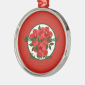 Ornement En Métal Joyeux Hibiscus de Noël Holly (Gauche)