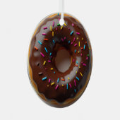 Ornement En Métal Joyeux Holi-glaze Donut Personnalisé Noël (Avant droite)
