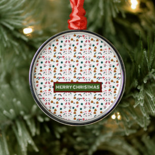 Ornement En Métal Joyeux Motif de Noël Élégant