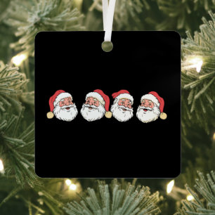 Ornement En Métal Joyeux Noël Chapeau Père Noël Xmas