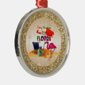Ornement En Métal Joyeux Noël de Floride (Droite)