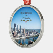 Ornement En Métal Joyeux Noël de Pittsburgh (Gauche)