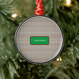 Ornement En Métal Joyeux Noël Elégant & Personnaliser moderne