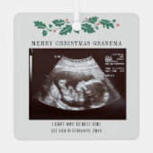Ornement En Métal Joyeux Noël Grand-mère Ultrasound Analyse de gross (Verso)