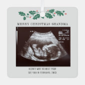 Ornement En Métal Joyeux Noël Grand-mère Ultrasound Analyse de gross (Recto)