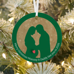 Ornement En Métal Joyeux Noël maman & papa À vous voir en 2026