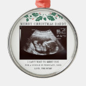 Ornement En Métal Joyeux Noël papa Grossesse Ultrasonic (Devant)