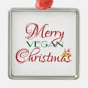 Ornement En Métal Joyeux Noël végétalien