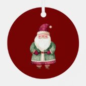 Ornement En Métal Joyeux sapin de Noël rouge vert Père Noël (à l'arr (Verso)