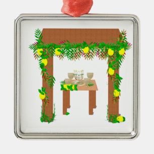 Ornement En Métal Joyeux Sukkot