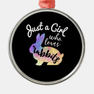 Ornement En Métal Just A Girl Who Loves Rabbits Bunny Galaxy