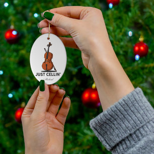 Ornement En Métal Just Cellin Celliste Performance Musique Violoncel