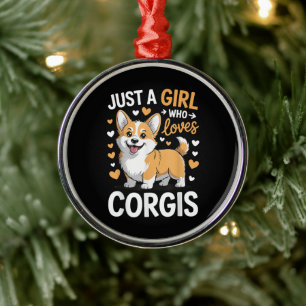 Ornement En Métal Juste Une Fille Qui Aime Les Corgis