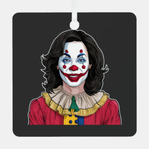 Ornement En Métal Kamala Harris Éffrayant Halloween Clown Election 2