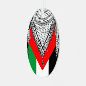 Ornement En Métal Keffiyeh Écharpe palestinienne tissu traditionnel (Avant gauche)