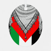 Ornement En Métal Keffiyeh Écharpe palestinienne tissu traditionnel (Verso)