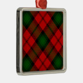 Ornement En Métal Kerr tartan rouge vert plaid (Droite)