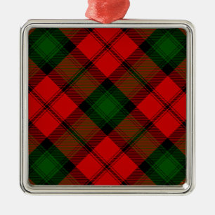 Ornement En Métal Kerr tartan rouge vert plaid