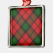 Ornement En Métal Kerr tartan rouge vert plaid (Gauche)