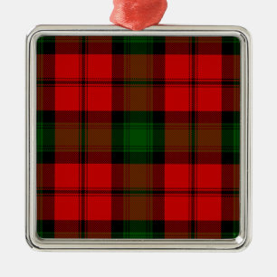 Ornement En Métal Kerr tartan rouge vert plaid