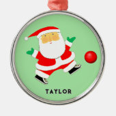 Ornement En Métal Kickball Sports Holiday Cadeau (Devant)