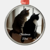 Ornement En Métal Kitty dans la fenêtre (Devant)