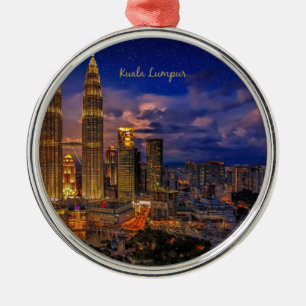 Ornement En Métal Kuala Lumpur, tours jumelles Petronas