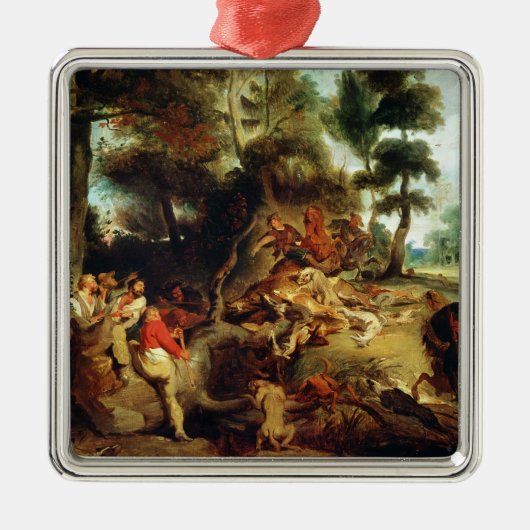 Ornement En Métal La chasse à sanglier (Devant)